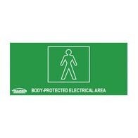 Body Protected Area Sign Trader