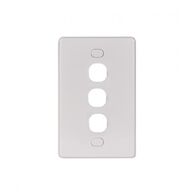 Switch Plate 3 Gang Vandal Proof Puma White Trader