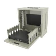 Rotating 4-6RU Vertical Wall Rack Monitor Mount Grey Redback
