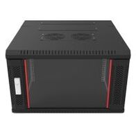 6RU Single Section Wall Mount Rack 450mm Deep Redback