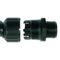 Straight Fixed Fitting M16 12mm Type XF Nylon Black Adaptaflex