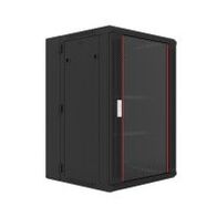 Wall Mount Rack 18RU Double Section 600mm Deep Glass Door Redback
