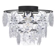 Batten Fix Light B22 300mm Black Clear Acrylic Alison Telbix