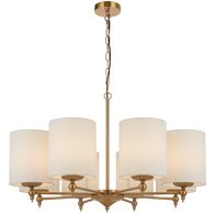 Pendant Light 8 Light E27 850mm Antique Gold Ivory Argos Telbix
