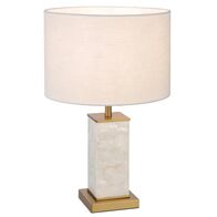 Table Lamp E27 Inline Switch White Shell Gold Artizo Telbix