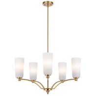 Pendant Light 5 Light E27 690mm Black Alabastro Brevan Telbix