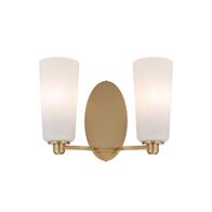 Wall Light 2 Light E27 Black Alabastro Brevan Telbix