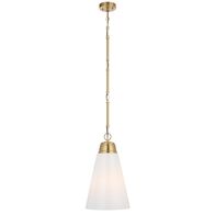 Pendant Light E27 288mm Antique Gold Opal Brine Telbix