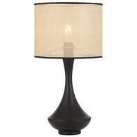 Table Lamp E27 Inline Switch Vintage Brass Natural Claris Telbix