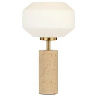 Table Lamp E27 Inline Switch Travertine Opal Deana Telbix