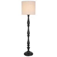 Floor Lamp E27 Foot Switch 1580mm Natural Ivory Hommer Telbix
