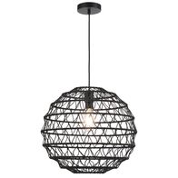 Pendant Light E27 450mm Natural Ivalo Telbix
