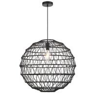 Pendant Light E27 600mm Black Ivalo Telbix