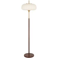 Floor Lamp 2 Light E27 Foot Switch Wood Antique Gold Lasian Telbix