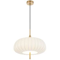 Pendant Light 2 Light E27 400mm Antique Gold White Lasian Telbix
