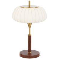 Table Lamp E27 Inline Switch Wood Antique Gold Lasian Telbix