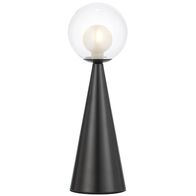 Table Lamp G9 Inline Switch Black Opal Glass Mosari Telbix