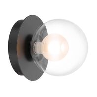 Wall Light G9 Matt Black Opal Glass Mosari Telbix