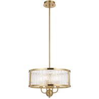 Pendant Light 4 Light E14 405mm Polished Nickel Clear Norel Telbix