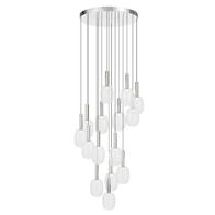 Pendant Light 15 Light LED 45W 3000K 690mm Chrome Clear Obris Telbix