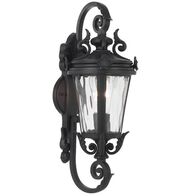 Outdoor Wall Light E27 IP44 490mm Black Clear Pedral Telbix