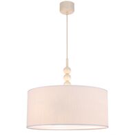 Pendant Light 3 Light E27 500mm Matt Gold Ivory Poetix Telbix