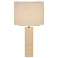 Table Lamp E27 555mm Beige Travertine Ivory Polano Telbix