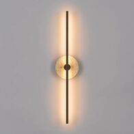 Wall Light LED 12W 3000K Beige Travertine Black Rimini Telbix
