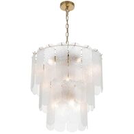 Pendant Light 14 Light E14 550mm Antique Gold Clear Samona Telbix
