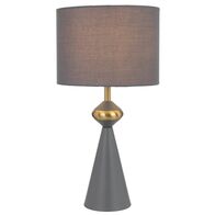 Table Lamp E27 Inline Switch Grey Satillo Telbix