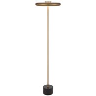 Floor Lamp LED 14W Matt Brass White Marble Sisby Telbix