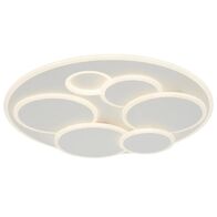 Oyster Light LED 48W Tri-Colour Dimmable 500mm White Stellar Telbix