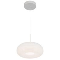 Pendant Light LED 40W Tri-Colour Dimmable 500mm White Tifton Telbix