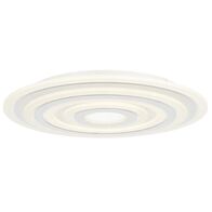 Oyster Light LED 40W Tri-Colour Dimmable 480mm White Utica Telbix