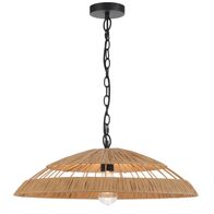 Pendant Light E27 600mm Natural Vallejo Telbix