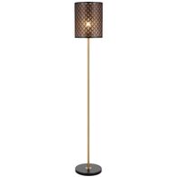 Floor Lamp E27 Foot Switch Black Antique Gold Valtor Telbix