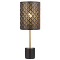 Table Lamp E27 Inline Switch Black Antique Gold Valtor Telbix