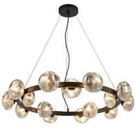 Pendant Light 15 Light G9 880mm Black Matt Mirror Varlin Telbix