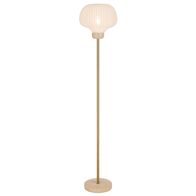 Floor Lamp E27 Foot Switch Beige Travertine Ivory Vybor Telbix