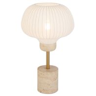 Table Lamp E27 Inline Switch Beige Travertine Ivory Vybor Telbix