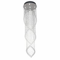 Pendant Light 5 Light GU10 1800mm Chrome Clear Savina Telbix