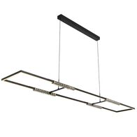 Pendant Light LED 56W Tri-Colour 1800mm Black Crystal Zafra Telbix