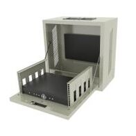 Rotating 4-6RU Vertical Wall Rack Monitor Mount Black Redback