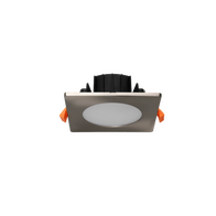 LED Downlight 10W Tri-Colour Square Flat Satin Chrome 3A Lighting
