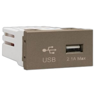 USB Charger Module Type-A 1 Module Grey MajorTech