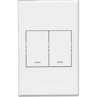 Switch Cover Plate 2 Gang Grey TM MajorTech
