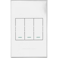 Switch Cover Plate 3 Gang White MajorTech