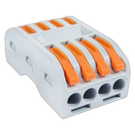 Terminal Block Inline 4 Pole 6 Pack MajorTech