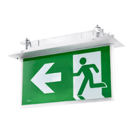 LED Exit Sign Slim Recessed Black 3A Lighting