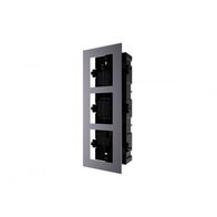 Flush Mount Housing 3 Module to Suit Intercom Hikvision